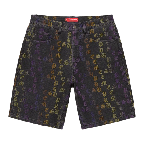 Supreme Gradient Jacquard Denim Short 'Black'