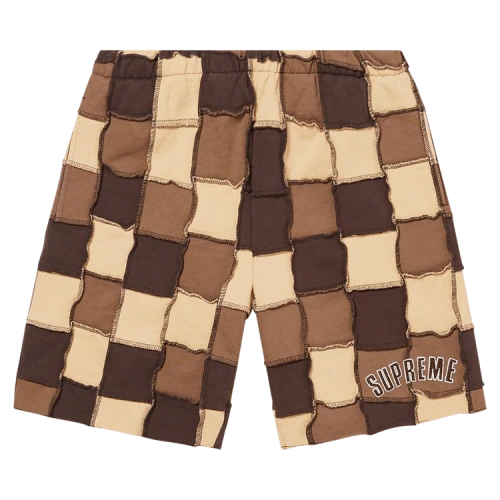 Supreme Reverse Patchwork Sweatshort 'Brown'