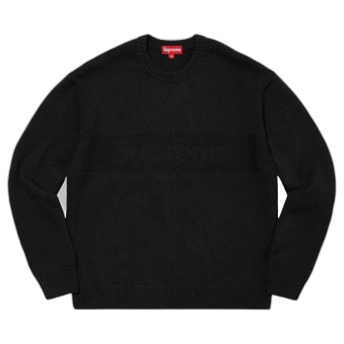 Supreme Tonal Paneled Sweater 'Black'