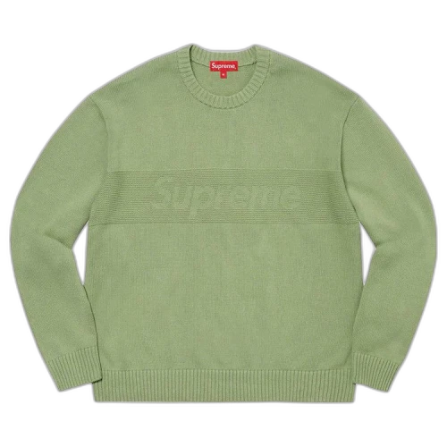 Supreme Tonal Paneled Sweater 'Dusty Green'