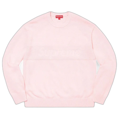 Supreme Tonal Paneled Sweater 'Pink'