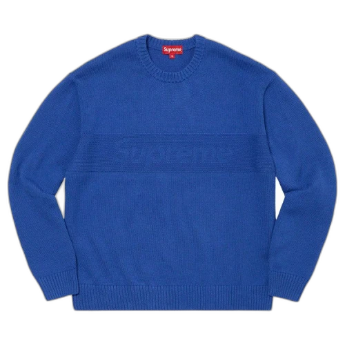 Supreme Tonal Paneled Sweater 'Royal'