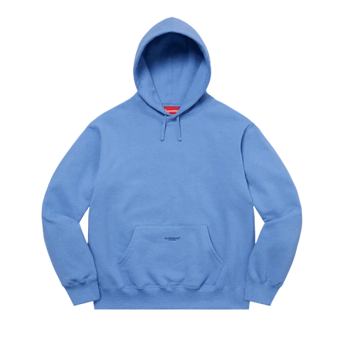 Supreme Micro Logo Hooded Sweatshirt 'Light Blue'