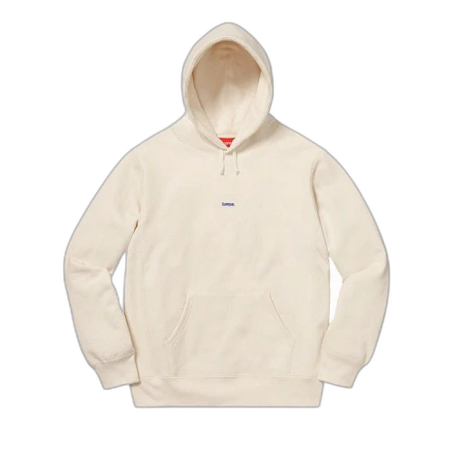 Supreme Micro Logo Hooded Sweatshirt 'Natural'