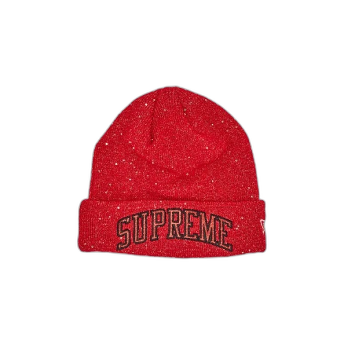 Supreme x New Era Metallic Arc Beanie 'Red'