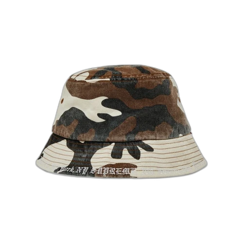 Supreme Embroidered Brim Crusher 'Brown Camo'