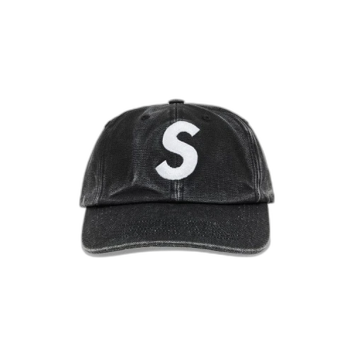 Supreme Pigment Canvas S Logo 6-Panel 'Black'