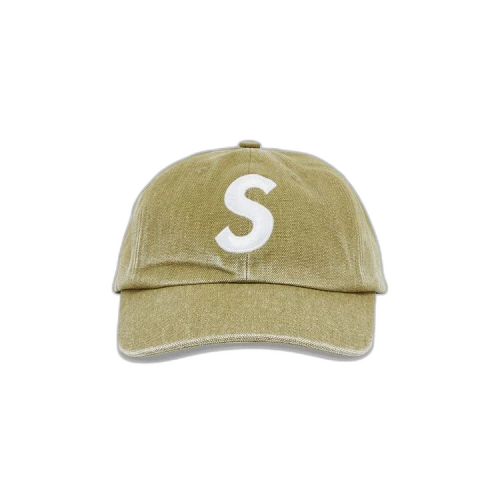Supreme Pigment Canvas S Logo 6-Panel 'Olive'