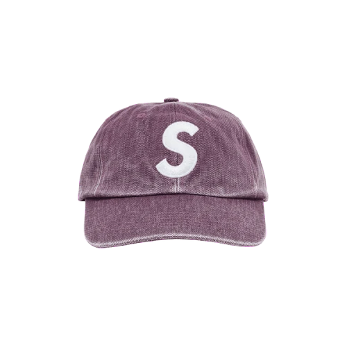 Supreme Pigment Canvas S Logo 6-Panel 'Plum'
