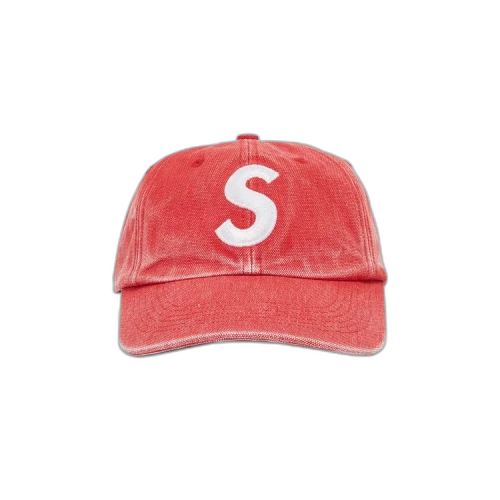 Supreme Pigment Canvas S Logo 6-Panel 'Red'