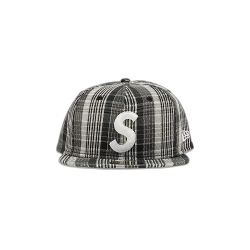 Supreme Metallic Plaid S Logo New Era 'Black'