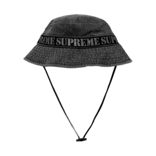 Supreme Stencil Webbing Boonie 'Black'