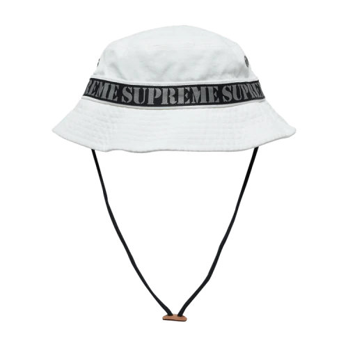 Supreme Stencil Webbing Boonie 'White'