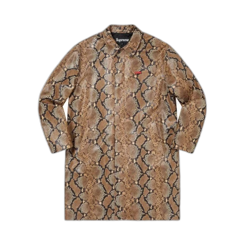 Supreme Leather Snake Trench Coat 'Brown'