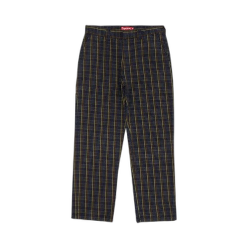 Supreme Work Pant 'Navy Plaid'