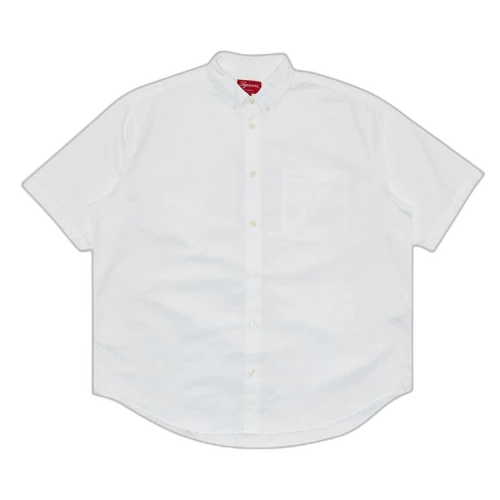 Supreme Loose Fit Short-Sleeve Oxford Shirt 'White'