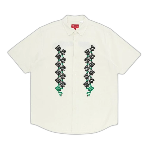 Supreme Needlepoint Short-Sleeve Shirt 'White'