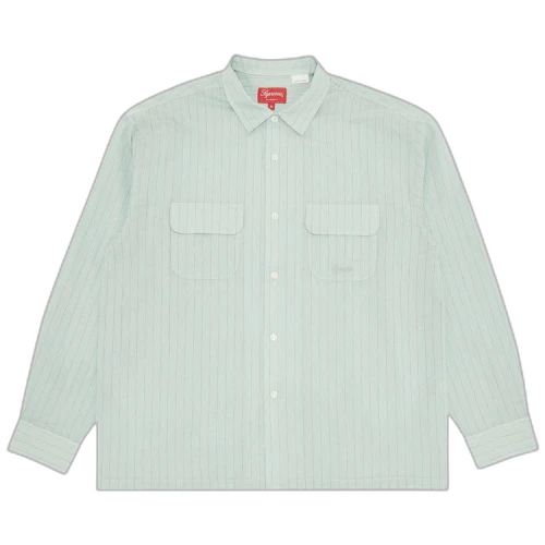 Supreme Pinstripe Linen Shirt 'Light Blue'