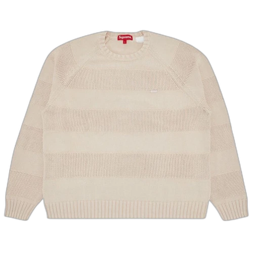Supreme Small Box Stripe Sweater 'Stone'