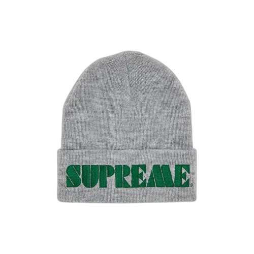 Supreme Stencil Beanie 'Heather Grey'