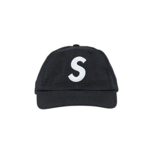 Supreme Seersucker S Logo 6-Panel 'Black'