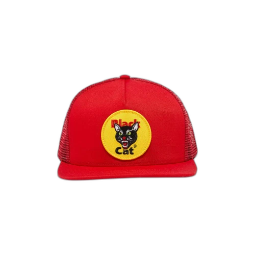 Supreme Black Cat Mesh Back 5-Panel 'Red'