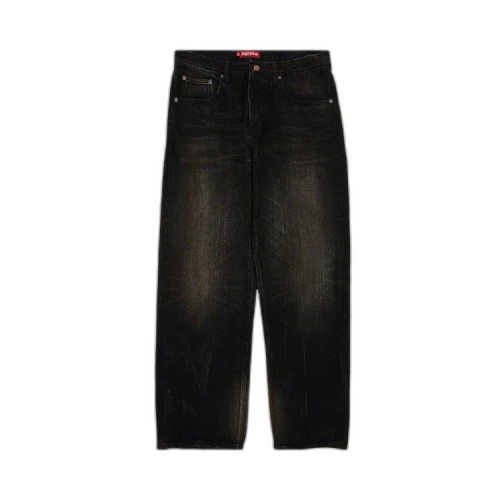 Supreme Distressed Loose Fit Selvedge Jean 'Washed Black'