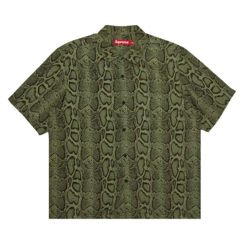 Supreme Snake Short-Sleeve Shirt 'Olive'