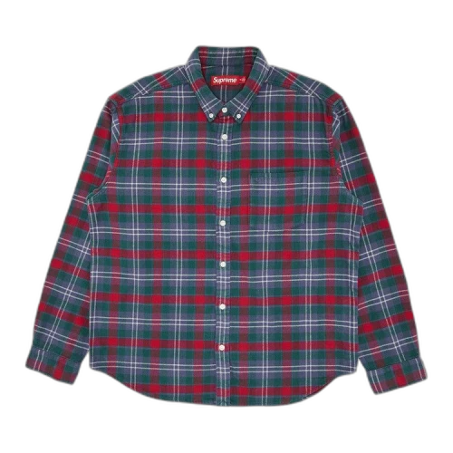 Supreme Plaid Flannel Shirt 'Slate'