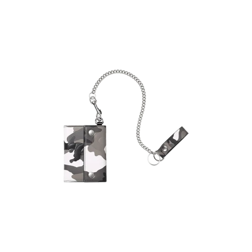 Supreme Leather Chain Wallet 'Snow Camo'