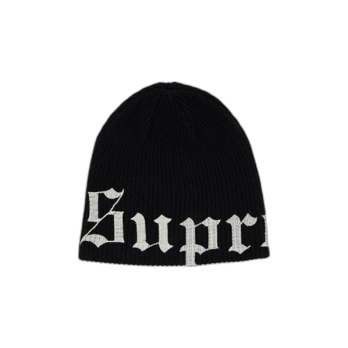 Supreme Old English Printed Beanie 'Black'