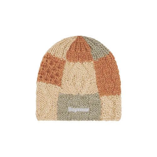 Supreme Block Knit Beanie 'Tan'