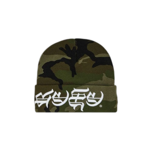 Supreme New Era Blackletter Beanie 'Woodland Camo'