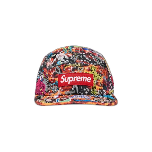 Supreme Aoi Embroidered Camp Cap 'Flames'