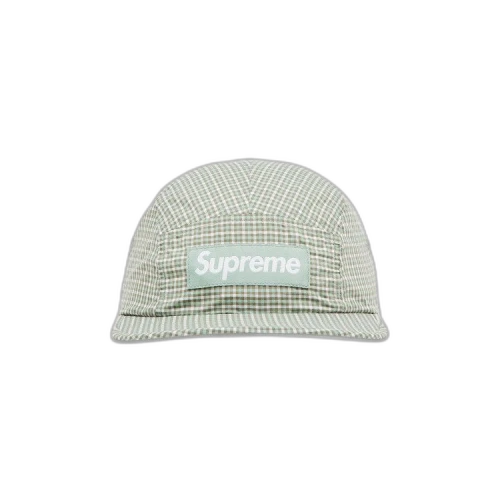 Supreme x Cordura Plaid Camp Cap 'Olive'