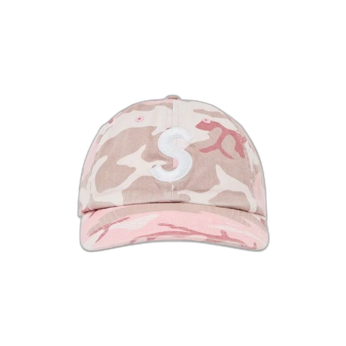 Supreme Pigment Coated S Logo 6 Panel 'Pink Camo'