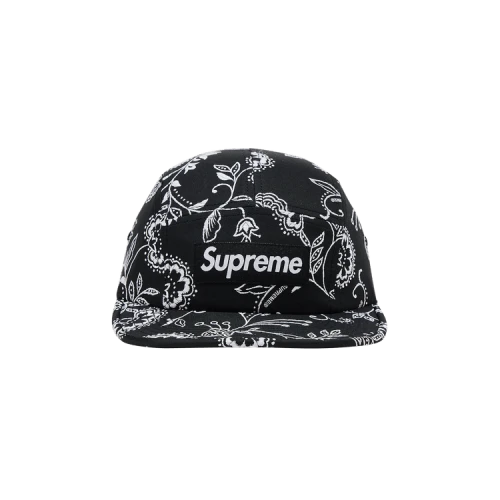 Supreme Floral Jacquard Camp Cap 'Black'