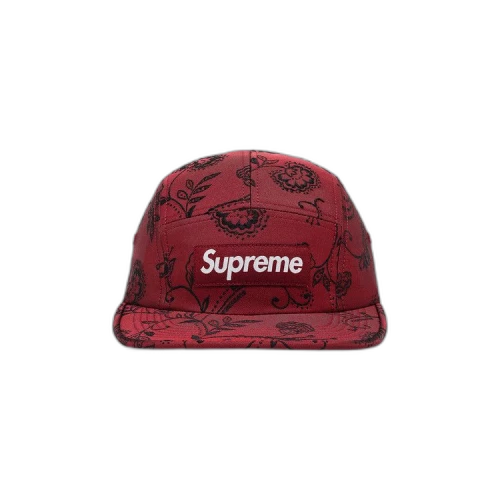 Supreme Floral Jacquard Camp Cap 'Red'