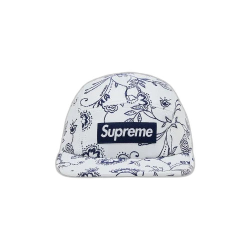 Supreme Floral Jacquard Camp Cap 'White'