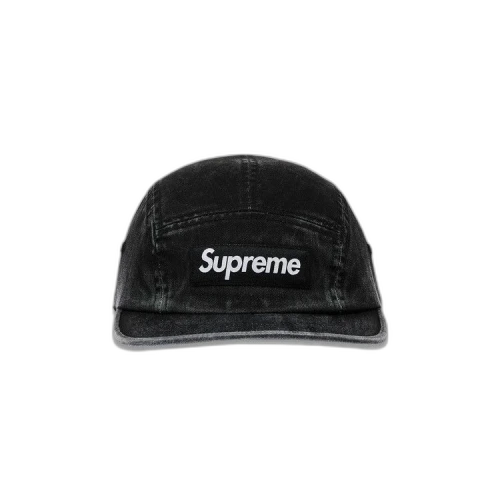 Supreme Washed Chino Twill Camp Cap 'Black'