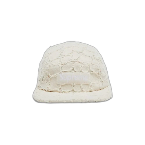 Supreme Frayed Croc Denim Camp Cap 'Natural'