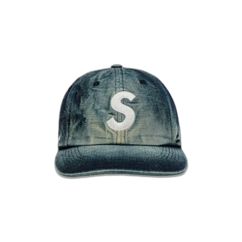 Supreme Cordura Denim S Logo 6-Panel 'Bleached Indigo'