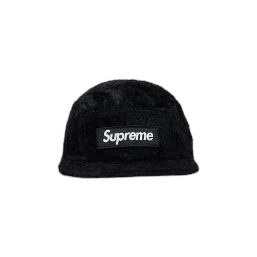 Supreme x Goodenough Crushed Rayon Pile Camp Cap 'Black'