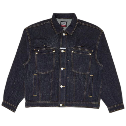 Supreme x Martithé + François Girbaud X-Seam Denim Trucker Jacket 'Rigid Indigo'