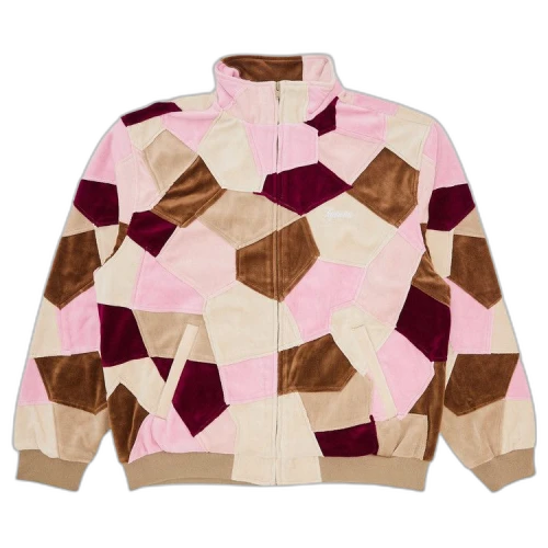 Supreme Patchwork Velour Track Jacket 'Tan'