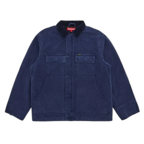 Supreme Old English Canvas Work Jacket 'Navy'
