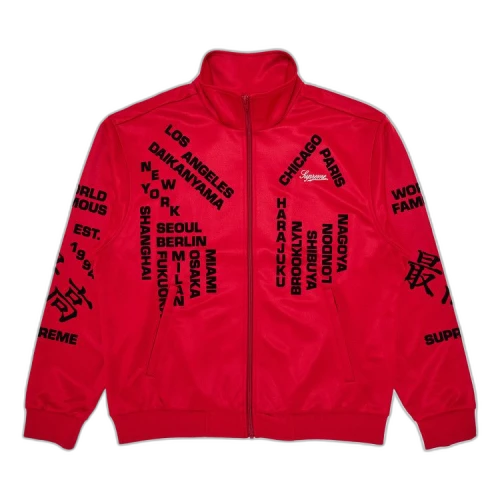 Supreme Worldwide Tricot Track Jacket 'Red'