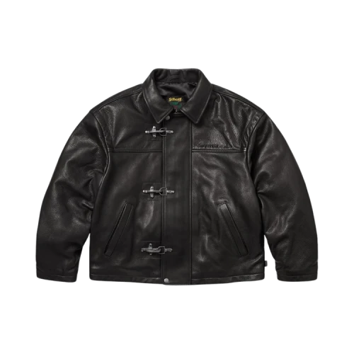 Supreme x Schott Leather Clip Jacket 'Black'