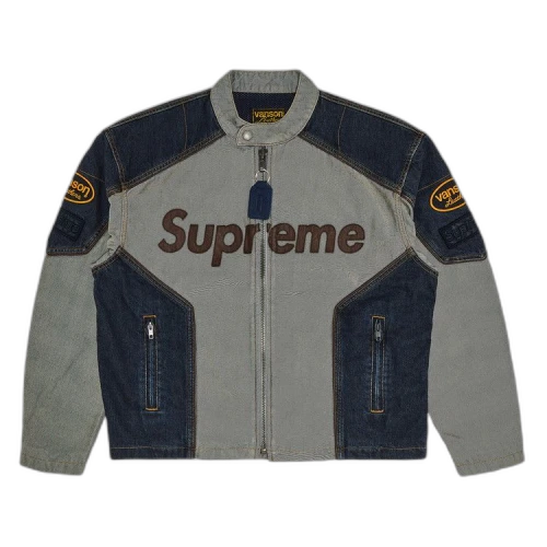 Supreme x Vanson Leathers x Cordura Cotton Jacket 'Denim'