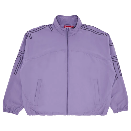 Supreme Spellout Embroidered Track Jacket 'Dusty Purple'